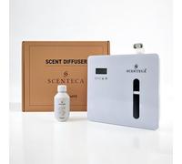 SCENTECA Difusor eléctrico Mod. AD-P7 de aceites Esenciales por nebulización, con Fragancia Té Blanco y Flores de Primavera incluida, Cubre hasta 300 m², para casa y Oficina (100 ml)