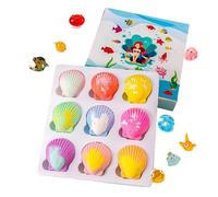 Scented Bath Balls, 9-Piece Set Surprise Bath Balls for Sensitive Skin, Scented Shower and Bathing Set with Hidden Toys, Natural Personal Care Products for Kids, Girls, and Boys, Gift Box Collection