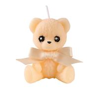 Scented Bear Candle - Decorative Party Favor | 5x4x6.2cm Soy Wax Paraffin Wax Candle with Light Champagne Orange Blossom Milk Tea Amber Oud Coffee Amber Oud Fragrance, Cute Natural Accent