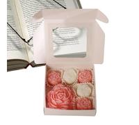 Scented Candle Set - Soy Wax, 4.92x4.92x1.57in Aromatherapy Candle Peony Rose Fragrance | Hand-Poured Long-Lasting Home Decor, Aromatherapy Candles Set For Relaxation, Spa, Office, Gifting, Birthdays