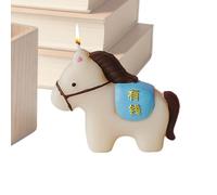 Scented Candles for Home - Auspicious Horse Aromatherapy Decoration for Chinese New Year | Soy Wax Blend with Long Lasting Fragrance, Decorative Jar Candle for Bedroom Living Room Desktop Gift Giving