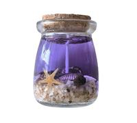 Scented Candles - Gel Sea Shell, Wax Jar Fragrance, Home Air Freshener, Relaxing Ambience Creator, Aromatherapy Decor Piece, Blue Theme For Living Room Bedroom Bathroom Spa Dining Office