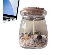 Scented Candles - Gel Sea Shell, Wax Jar Fragrance, Home Air Freshener, Relaxing Ambience Creator, Aromatherapy Decor Piece, Blue Theme For Living Room Bedroom Bathroom Spa Dining Office