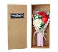 Scented Soap Flower Bouquet - Forever Carnation Rose Arrangement, Elegant Gift Box Packaging, Artistic Handmade Floral Accent, Romantic Valentine Mother Anniversaryy Display | Uniquee Appreciation