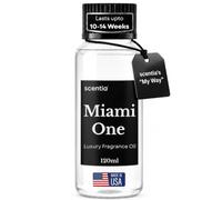 Scentia Miami One (My Way) - Recambio de aceite difusor - Aceite de fragancia de hotel inspirado en 1 Hotel Miami Beach - 120 ml - aroma de limón, sándalo y cedro de larga duración para difusores