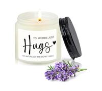 Scentoria Vela de luto, velas de luto no words just hugs, regalo de luto, regalos de luto para sobrevivientes, velas de luto con frase, sabor a lavanda aprox. 100 g