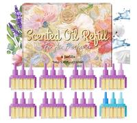 SCENTORINI 3Volution Recambio De Ambientador Electrico 8X20ML, Aromas Lavanda, Eucalipto, Salvia Compatible con Difusores de Aceites Esenciales Ambi Pur 3Volution, Aromas Florales, etc 3 Aromas