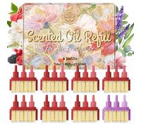 SCENTORINI 3Volution Recambio De Ambientador Electrico 8X20ML, Compatible con Difusores de Aceites Esenciales Ambi Pur 3Volution, Aromas Frambuesa, Jazmín, Bayas, etc 3 Aromas