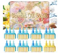 SCENTORINI 3Volution Recambio De Ambientador Electrico 8X20ML, Compatible con Difusores de Aceites Esenciales Ambi Pur 3Volution, Aromas Lino, Algodón, Océano etc 3 Aromas