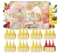 SCENTORINI 3Volution Recambio De Ambientador Electrico 8X20ML, Compatible con Difusores de Aceites Esenciales Ambi Pur 3Volution, Aromas Hawaiano, Vainilla, Sándalo, etc 3 Aromas