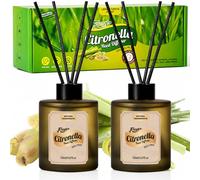 SCENTORINI Ambientador con Varillas Aromáticas, Citronela, 2x150ml, Difusor de Caña, con 12 Varillas de Ratán, Ambientador, Jarrón Perfumado para Habitaciones, Baños, Oficinas