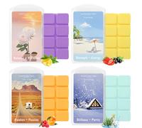 SCENTORINI Cera Perfumada, Bloques de Cera Perfumados, 4 Perfumes De Serie Healing, Wax Melt Soja Natural, Perfumada para Casa, Baño, Ambiente