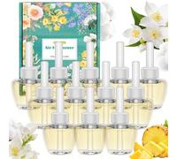 SCENTORINI Recambio para Ambientador Eléctrico 12X19ML Aparato para Difusor Eléctrico Air Wick y para Glade Fragancias de Hawai, Jazmín, Algodón Fresco Fragancia para el Hogar y el Estudio
