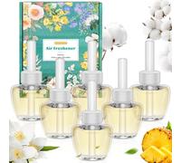 SCENTORINI Recambio para Ambientador Eléctrico Aparato para Difusor Eléctrico Air Wick y para Glade Fragancias de Jazmín Fragancia para el Hogar y el Estudio (Hawai, Jazmín, Algodón-6 * 19ml)