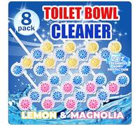 SCENTORINI WC Frisch Kraft, Ambientador Activo para WC de Limón y Magnolia (8 unidades, 8 x 50 g), con Fórmula 4 en 1, Limpiador baño antical, Aromáticas para Aroma Fresco y Duradero