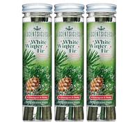 Scentsicles Aromático Vacaciones Árbol de Navidad Adorno Lote Vacaciones - a Varios Aromas Y Cantidades - Blanco Invierno Abeto Adornos, 3 bottles/18 Sticks