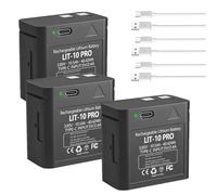 SCESMIA - Batería de repuesto LIT-10 para cámara de rastro celular SPYPOINT, batería de litio recargable Lit-10 Pro, 10500 mAh, compatible con cámara SpyPoint Link, LTE, LINK-MICRO-S-LTE, LM2 y Cell