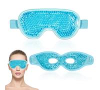 Scettar 2 Piezas Antifaz Gel Frío Ojos Máscara Gel, Reutilizable Dormir Mascarilla para los Ojos,Fría o Caliente, para Alivio de Ojos Hinchados y Migrañas y Fatiga ocular