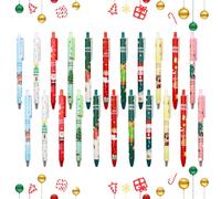 Scettar 22 Bolígrafos de Navidad, Bolígrafos de Tinta de Gel de Navidad Rotulador de árbol de Navidad Regalo de Fiesta de Navidad Regalo Bolígrafo de Santa para Regalo, Escuela, Oficina, Familia