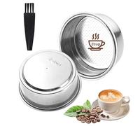 Scettar 51mm Filtro de Café de Acero Inoxidable 2 Tazas Canasta de Filtro Presurizado de Doble Capa con Cepillo Canasta de Filtro Expreso de Compatible con Cafeteras Cecotec Ufesa Breville