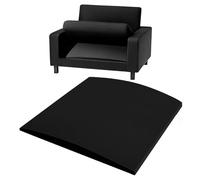 Scettar Cojín de sofá para asiento caído, 55 x 55 cm, tablas de soporte de sofá negro de alta densidad curvo de espuma para reparación de hundimiento debajo del cojín