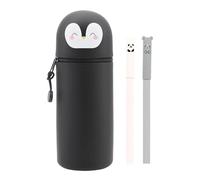 Scettar Estuche Legami Gato, silicona suave, estuches atados, diseño de animales, estuche para la escuela y la oficina con 2 bolígrafos borrables, varios colores, Pingüino