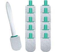 Scettar Piedra Pomez para Limpieza WC 10 Recambios de Piedra Pomez con Asas Extendidas para Baño, Aseos, Cocina, Piscinas, Manchas Profundas (Gris)