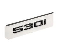 SCHAAN 3D ABS Letras Negras for la Insignia del Maletero Trasero del Coche Apto for BMW 520i 525i 530i 535i Xdrive Emblema Logo Pegatina E60 E39 F10 Accesorios Pegatinas de Coche (Color : 530i)