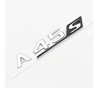 SCHAAN 3D ABS Rojo Negro Cromo Coche Letras traseras Maletero Insignia Pegatina A45S Emblema Logo Apto for Mercedes A45S AMG W177 W176 Accesorios Pegatinas de Coche (Color : Chrome)