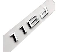 SCHAAN Letras cromadas Negras ABS 3D for la Insignia del Maletero Trasero del Coche Apto for BMW 116i E87 F20 Series 1 116d Emblema Logo Letras Pegatina Accesorios Pegatinas de Coche (Color : 116d Ch