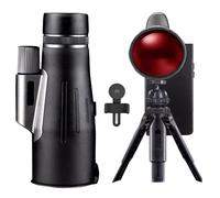 SchAan prismáticos de Gran Alcance telescopio Profesional Telescopio monocular Profesional de Alta definición y Alta Potencia 12X56 con Ajuste de dioptrías(Color:2)