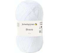 Schachenmayr Bravo 9801211 - Hilo para Ganchillo, Lana, weiβ, 15 x 7 x 7 cm