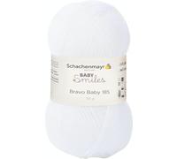 Schachenmayr Bravo Baby 185 9801212 Hilo para Tejer, para Prendas de bebé, 100% poliacrílico, Blanco, 6 x 12 x 6 cm