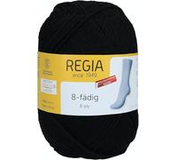 Schachenmayr Regia - Hilo para tejer a mano (8 hilos, 150 g), color negro