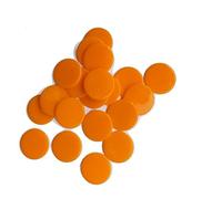 SchachQueen - 100 fichas de plástico, fichas de Bingo 19 mm, Pulgada ¾ Color Naranja