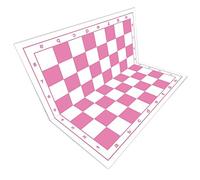 SchachQueen - E184 - Tablero de ajedrez de plástico Casillas 57 mm Plegable Rosa/Blanco