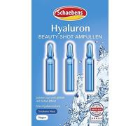 Schaebens Hyaluron Beauty Shot, más humedad y relleno, ampollas con ácido hialurónico, hipoalergénico y vegano