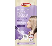 Schaebens Mascarilla para el pelo con manteca de karité, suavidad y brillo, para cabello dañado y seco, vegano