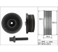 Schaeffler INA Kit poleas, cigüeñal para BMW: Série 3, Série 1, Série 5, X3 (Ref: 544 0082 20)