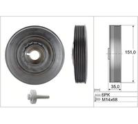 Schaeffler INA Kit poleas, cigüeñal para RENAULT: Captur, Duster, Clio, Twingo, Kangoo, Mégane, Scénic, Talisman, Fluence, Modus (Ref: 544 0090 20)