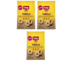 SchärGluten Free Taralli con aceite de oliva virgen extra y aceite de girasol, aperitivo salado, sin gluten, 120 g, perfecto aperitivo