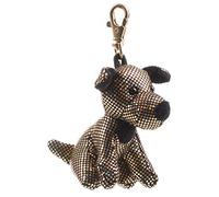 Schaffer- Glitz & Glamour Terrier Hund Perro de Peluche, impresión Animal, Color Dorado, 10x7x6 cm (2705)
