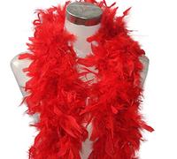 Schal Kariert Flapper Show Dance Party Kostüm Schal Hochwertige Hen Night Weiß Qualität (red, One Size)