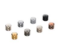 Schaller Dome Knob - Juego de 2 tubos, color negro y cromado