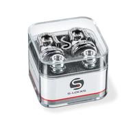 Schaller - Juego de 2 cerraduras y botones para correa de guitarra (cromo)