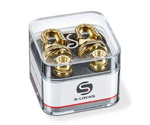 Schaller S Locks - Bloqueos y botones para correa de guitarra (par), color dorado