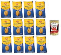 Schar Gocce di Sole Biscotti di pasta frolla con gocce di cioccolato galletas quebradas con chispas de chocolate 12 x 200 gr + Polpa italiana Gourmet 400 g