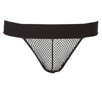 Scharfer grueso de red Jock String Negro - Talla XL