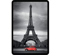 Schatzmix Blechschild Auto Rote Ente Eifelturm Metallschild Wanddeko 20x30 cm Tin Sign Señal metálica, hojalata, Multicolor, 20 x 30 cm