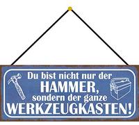 Schatzmix Blechschild Du BIST Hammer Metallschild Wanddeko-Cartel de hojalata (27 x 10 cm), Metal, Multicolor, 27x10 cm